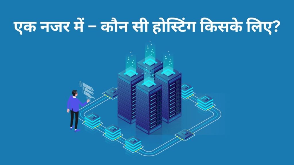 एक नजर में – कौन सी होस्टिंग किसके लिए?